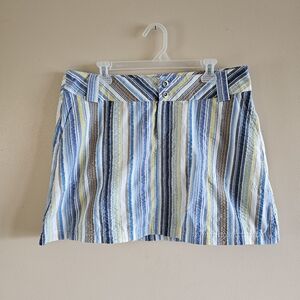 PATAGONIA STRIPED NETTY MINI SKIRT IN WIND&SEA NORTHERN LIGHT SIZE 14